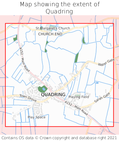 Map showing extent of Quadring as bounding box