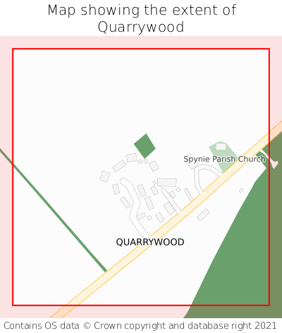 Map showing extent of Quarrywood as bounding box