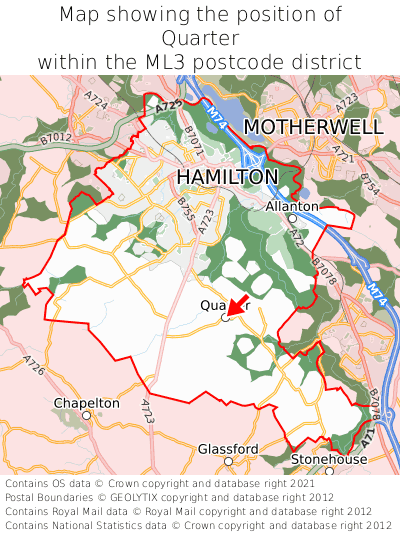 Map showing location of Quarter within ML3