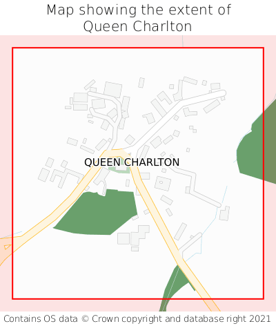 Map showing extent of Queen Charlton as bounding box