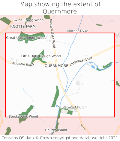 Map showing extent of Quernmore as bounding box