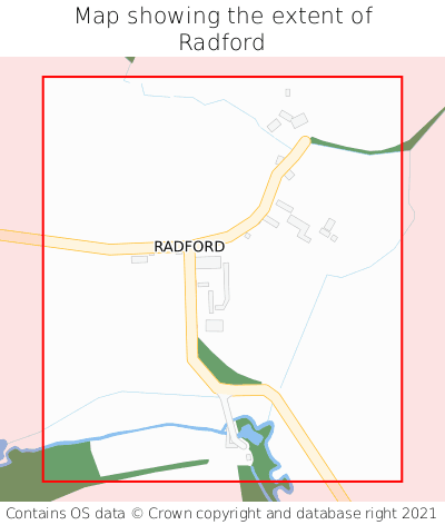 Map showing extent of Radford as bounding box