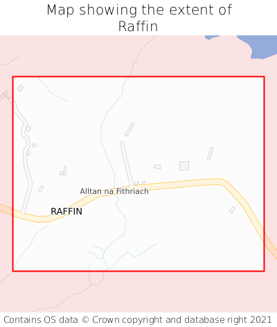 Map showing extent of Raffin as bounding box