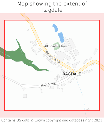 Map showing extent of Ragdale as bounding box