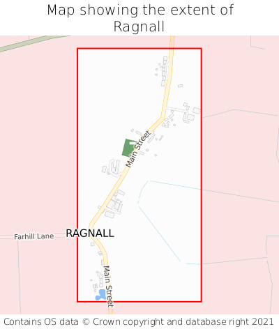 Map showing extent of Ragnall as bounding box