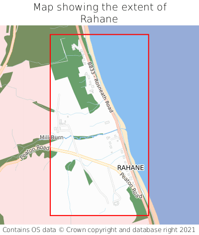 Map showing extent of Rahane as bounding box