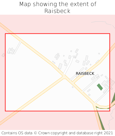 Map showing extent of Raisbeck as bounding box