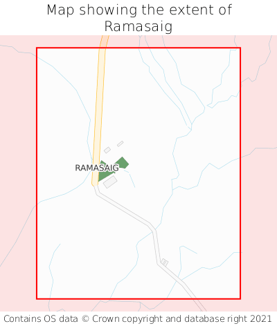 Map showing extent of Ramasaig as bounding box