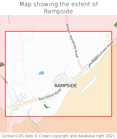 Map showing extent of Rampside as bounding box