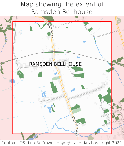 Map showing extent of Ramsden Bellhouse as bounding box
