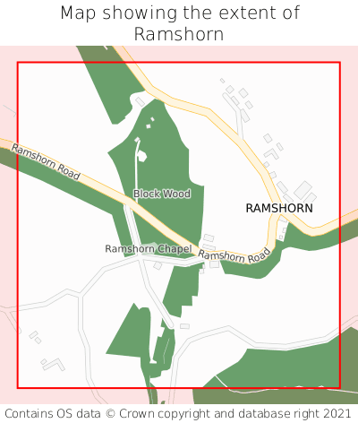 Map showing extent of Ramshorn as bounding box