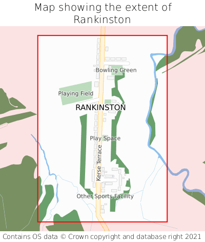Map showing extent of Rankinston as bounding box