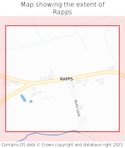 Map showing extent of Rapps as bounding box