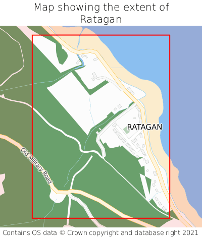 Map showing extent of Ratagan as bounding box