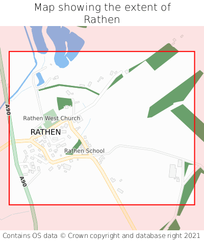 Map showing extent of Rathen as bounding box