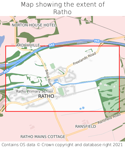 Map showing extent of Ratho as bounding box