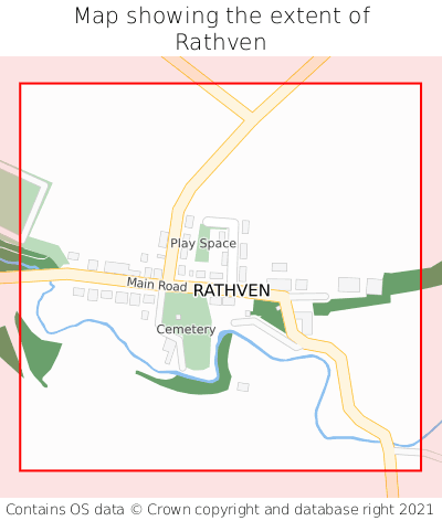 Map showing extent of Rathven as bounding box