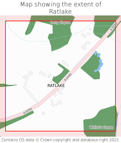 Map showing extent of Ratlake as bounding box