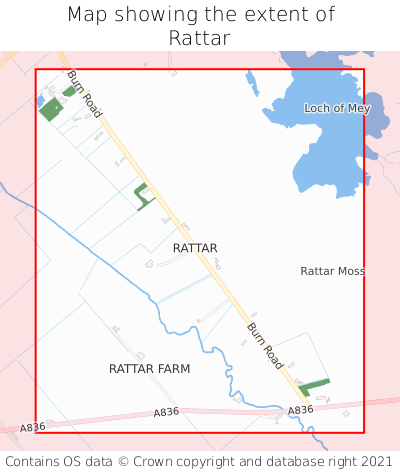 Map showing extent of Rattar as bounding box
