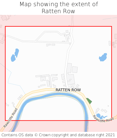 Map showing extent of Ratten Row as bounding box
