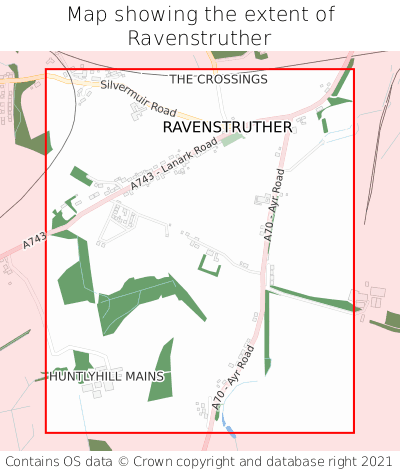 Map showing extent of Ravenstruther as bounding box