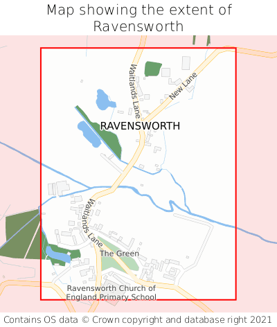 Map showing extent of Ravensworth as bounding box