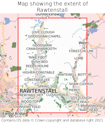 Map showing extent of Rawtenstall as bounding box