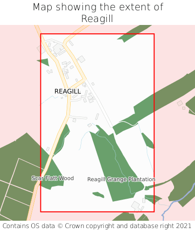 Map showing extent of Reagill as bounding box