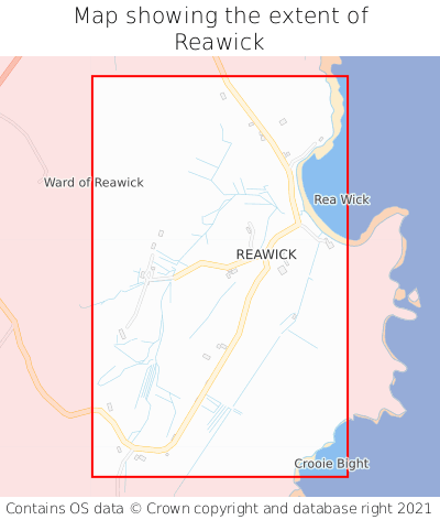 Map showing extent of Reawick as bounding box
