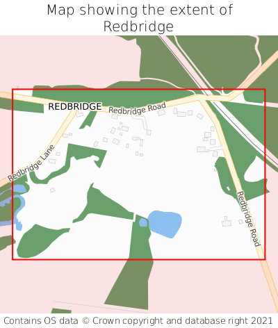 Map showing extent of Redbridge as bounding box