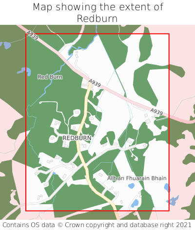 Map showing extent of Redburn as bounding box