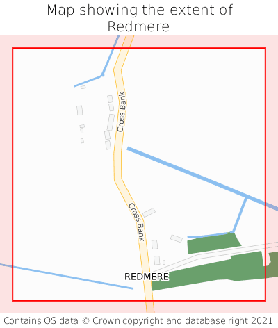 Map showing extent of Redmere as bounding box