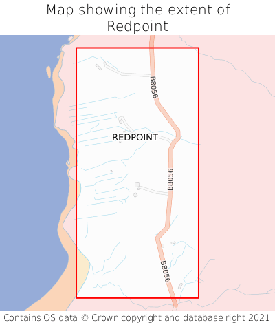 Map showing extent of Redpoint as bounding box