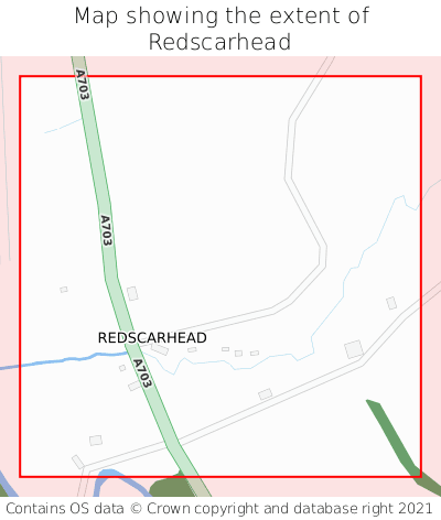 Map showing extent of Redscarhead as bounding box