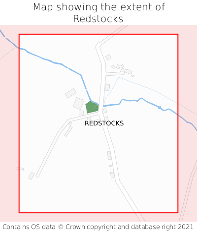 Map showing extent of Redstocks as bounding box