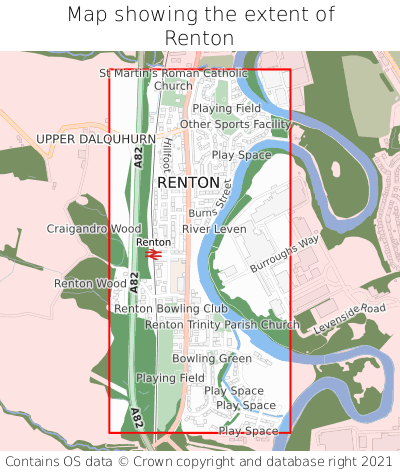 Map showing extent of Renton as bounding box