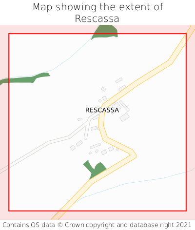 Map showing extent of Rescassa as bounding box