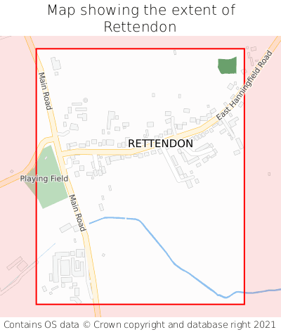 Map showing extent of Rettendon as bounding box