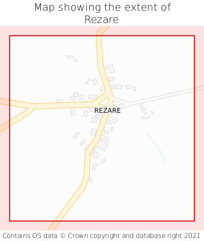 Map showing extent of Rezare as bounding box