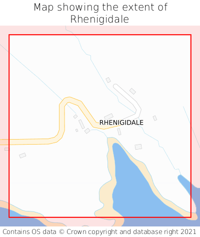 Map showing extent of Rhenigidale as bounding box