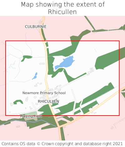 Map showing extent of Rhicullen as bounding box