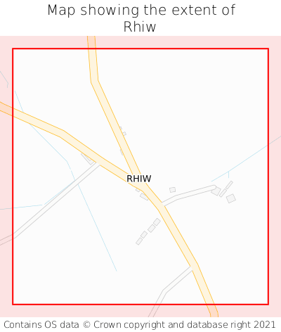 Map showing extent of Rhiw as bounding box