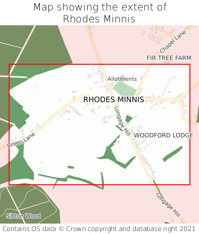 Map showing extent of Rhodes Minnis as bounding box