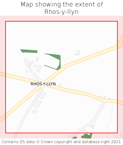 Map showing extent of Rhos-y-llyn as bounding box