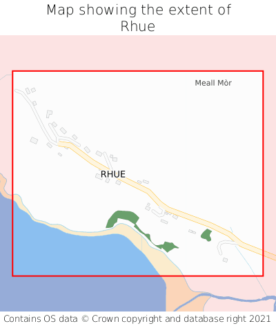 Map showing extent of Rhue as bounding box