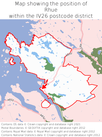 Map showing location of Rhue within IV26