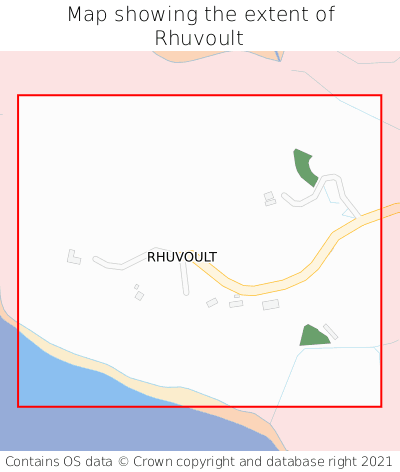 Map showing extent of Rhuvoult as bounding box
