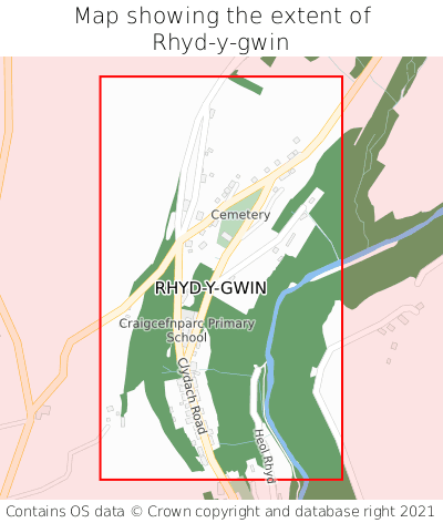 Map showing extent of Rhyd-y-gwin as bounding box