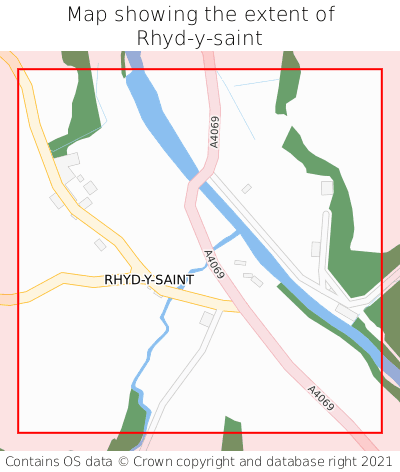 Map showing extent of Rhyd-y-saint as bounding box