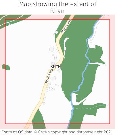 Map showing extent of Rhyn as bounding box